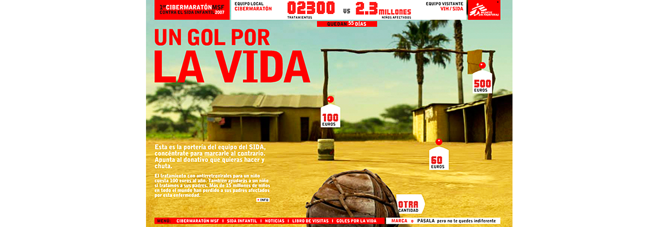 Cibermaratón "Un gol por la Vida" - Médicos sin Fronteras