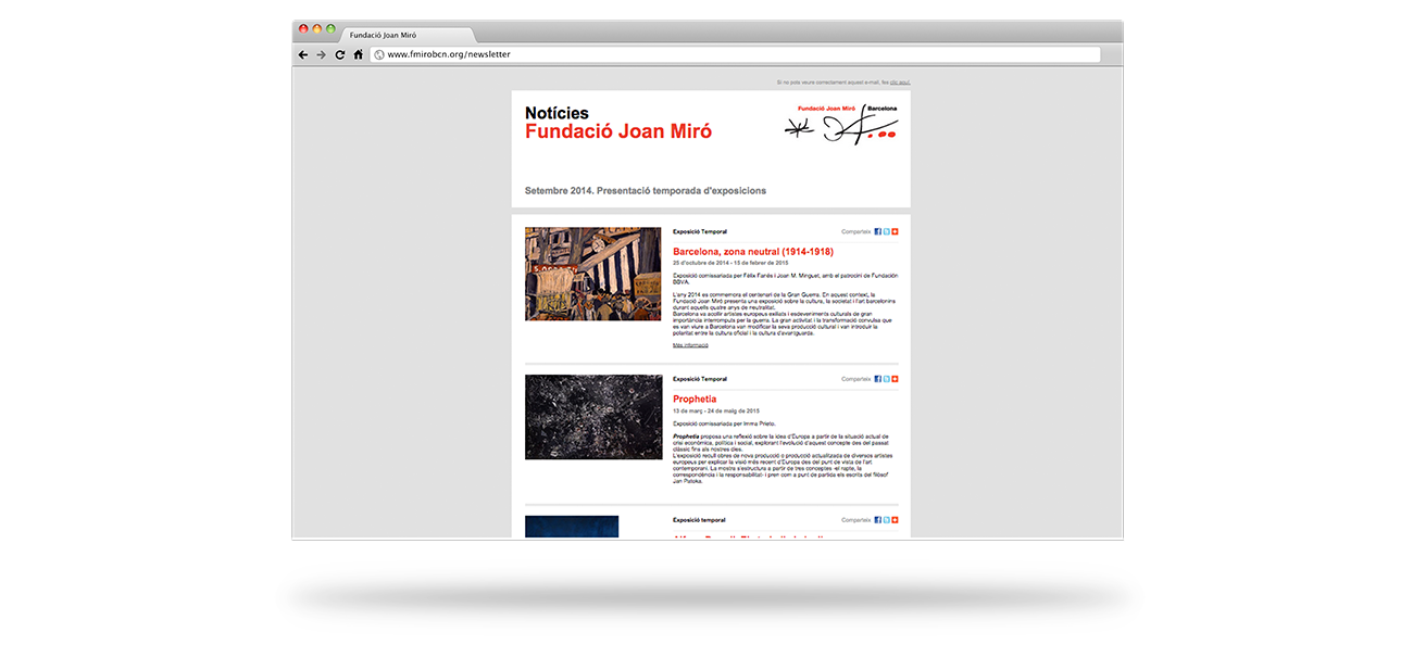 Joan Miró Foundation website