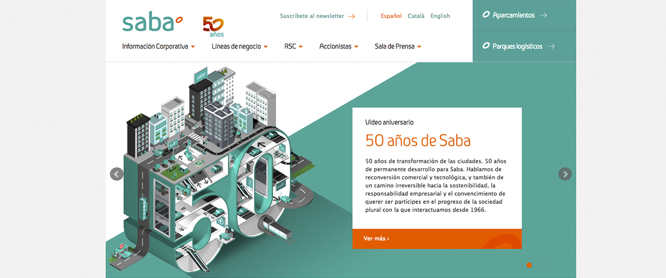 Web corporativa Saba Infraestructuras
