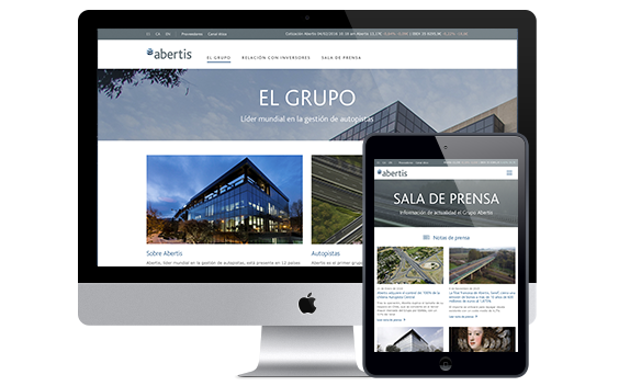 Web corporativa Abertis